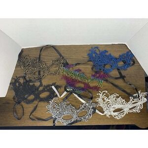 Bellady Masquerade Masks - 6 Pk Adjustable For Adults - Multicolored